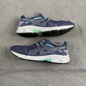 ASICS GEL-Venture 7 Women's Trail Running Shoes Navy Silver Aqua Size 8